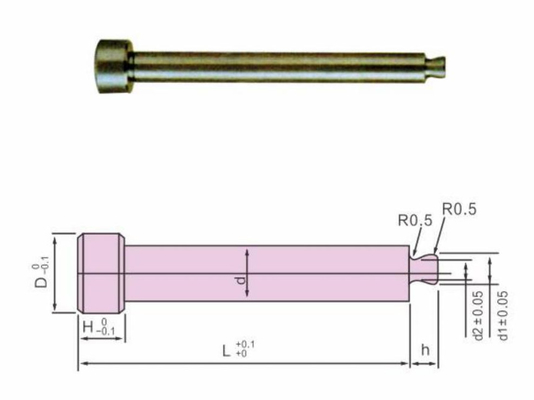 SKD61 Części do form wtryskowych z azotkiem z tworzywa sztucznego JIS Runner Lock Pin